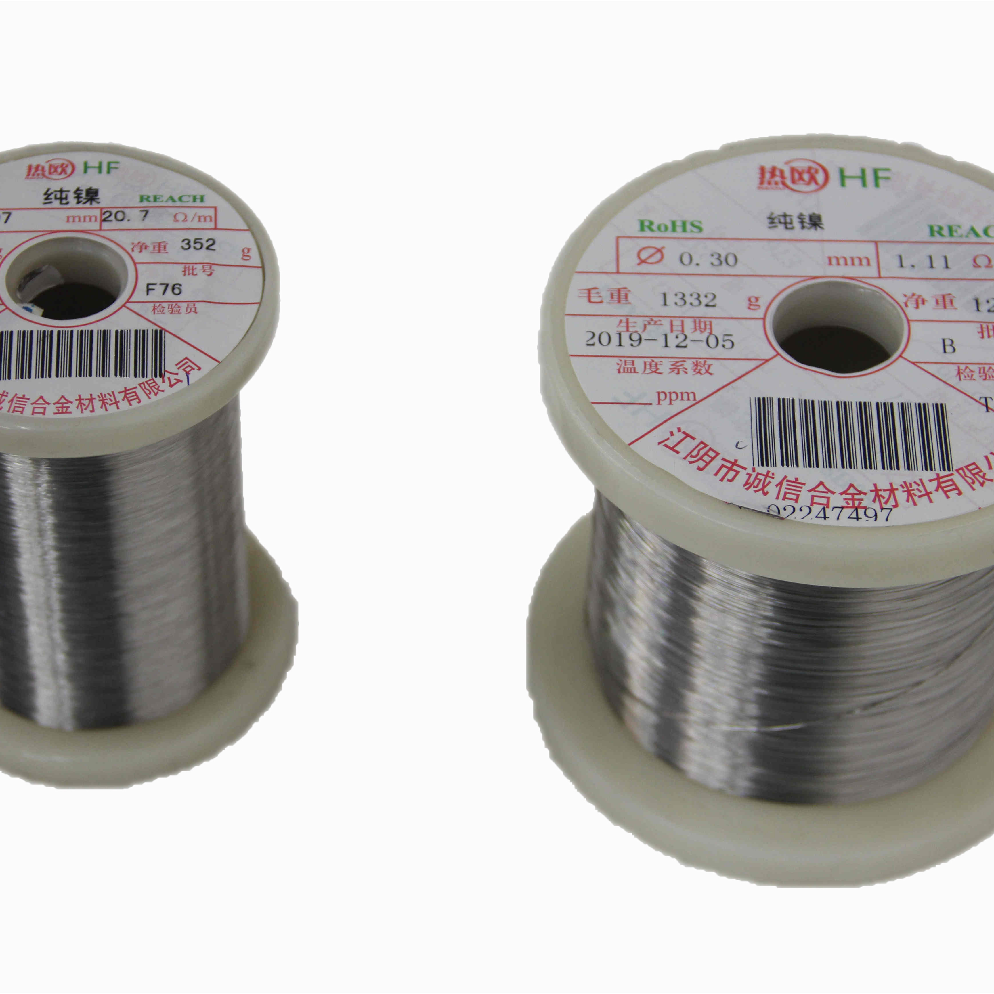 Nickel201 Pure Nickel wires has a very low work hardening rate 